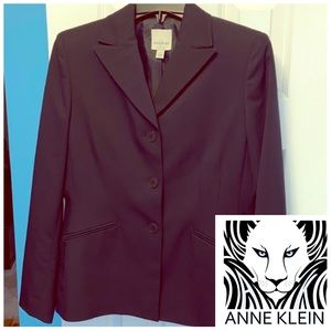 NWT - ANNE KLEIN Navy Suit Jacket Blazer - SIZE 4P